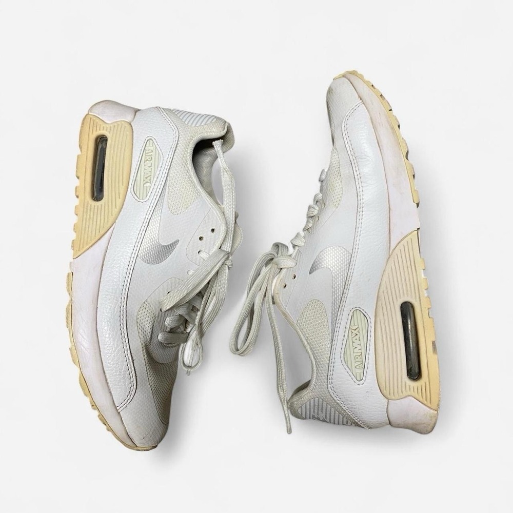 All white Nike air max 90 sneakers